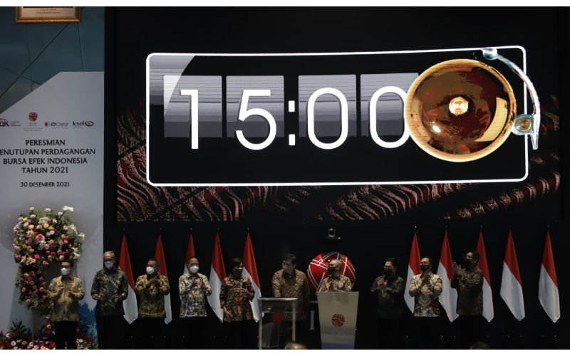 Perdagangan Bursa Efek Indonesia 2021 Resmi Ditutup, Pasar Modal Tumbuh Positif