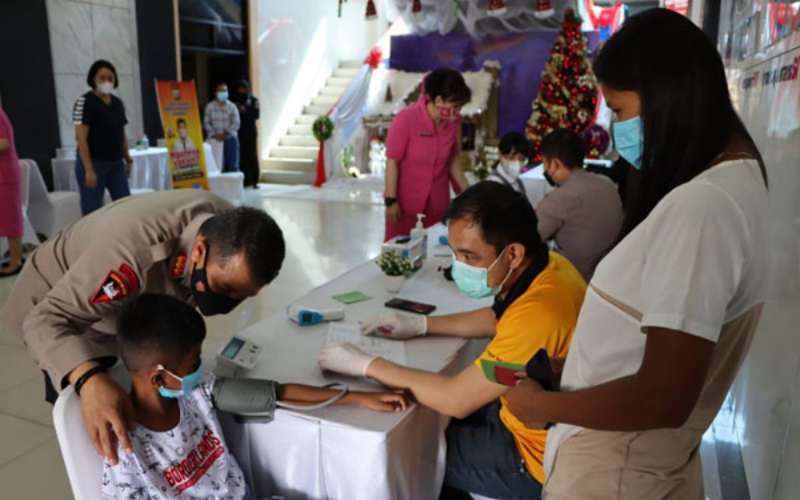 Polresta Manado Gelar Vaksinasi Anak, Kombes Pol Laoli Ingatkan Prokes 5M