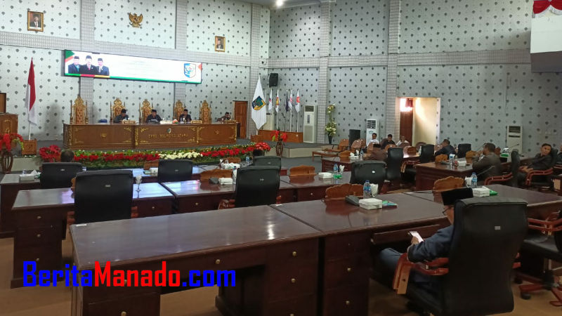 Tutup Masa Sidang Tahun 2021 di Paripurnakan DPRD Bolmut