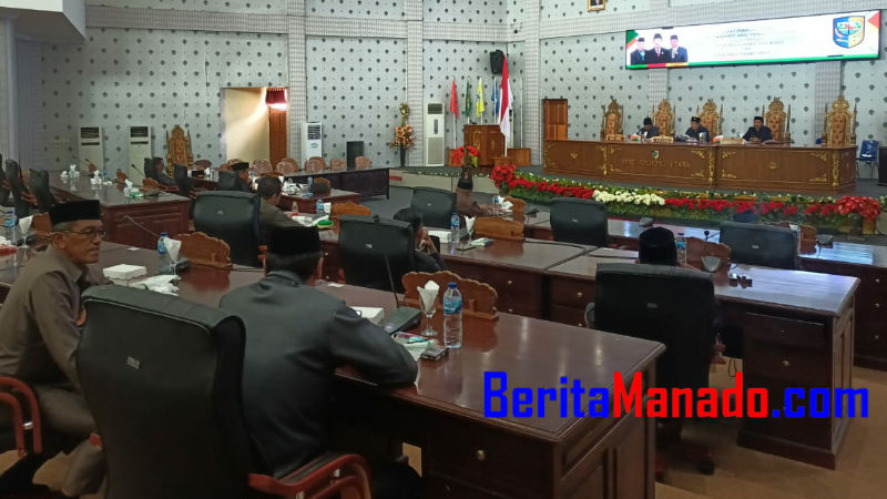 Tutup Masa Sidang Tahun 2021 di Paripurnakan DPRD Bolmut