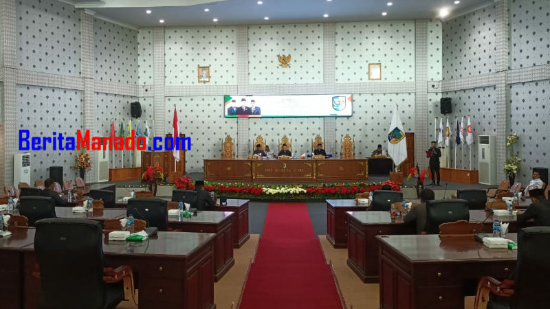 Tutup Masa Sidang Tahun 2021 di Paripurnakan DPRD Bolmut