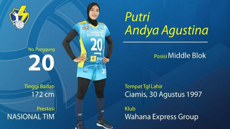 Putri Andya Agustina, Srikandi Muda Kapten Tim Jakarta Elektrik PLN