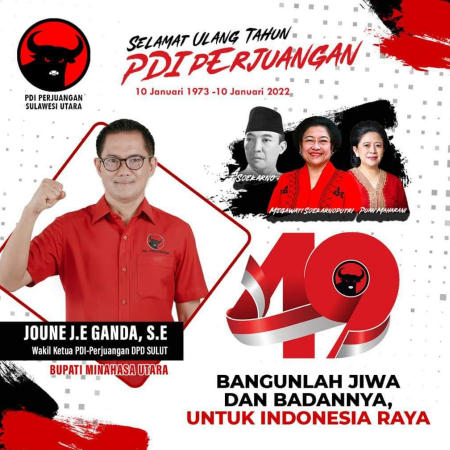 Joune Ganda dan PDI Perjuangan, Bersama Menjadi yang Terdepan