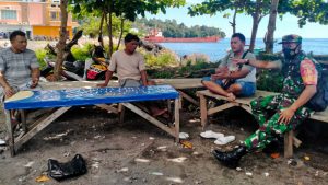Sitaro Level 1, Babinsa Koramil 1301-02/Siau Masih Gencar Kampanyekan Prokes