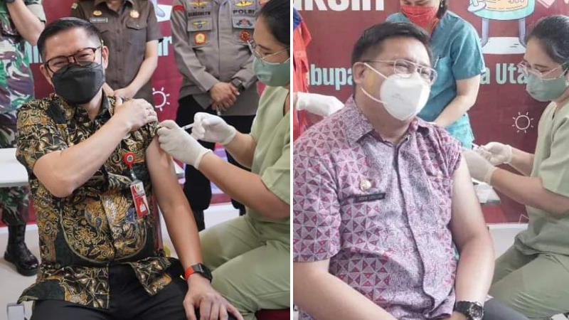 Joune Ganda - Kevin Lotulung Kompak Divaksin Tahap III