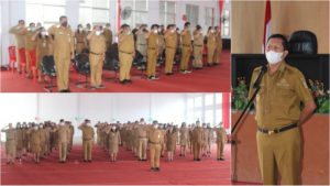 Pemkab Mitra Gelar Apel Perdana dan Launching Penerapan Tiga Sistem Terintegrasi
