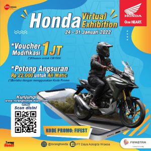 Honda DAW dan FIFGroup Gelar Pameran Virtual, Ini Kode Promonya