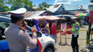 Gunakan Pengeras Suara, Satlantas Bitung Datangi Pusat Perbelanjaan dan Ajak Lakukan Ini