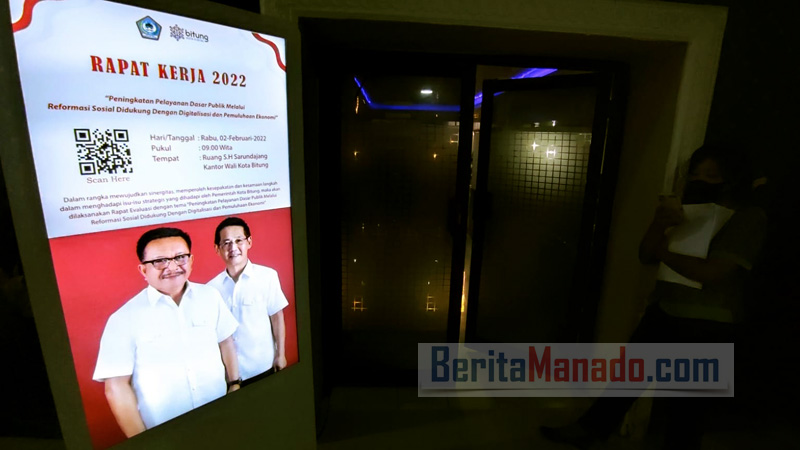 Wali Kota dan Wakil Wali Kota Bitung Bicara Data di Rapat Kerja 2022