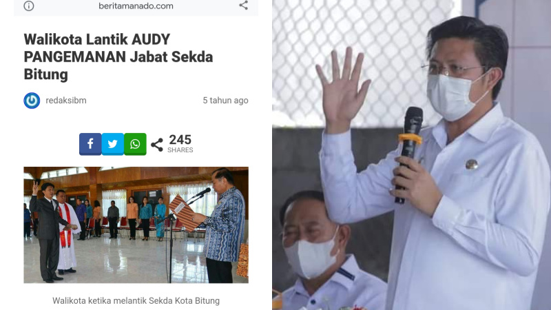Jabatan Sekda Bitung Berakhir? Audy Pangemanan: Bekerja Saja, Loyal dan Mendukung Wali Kota