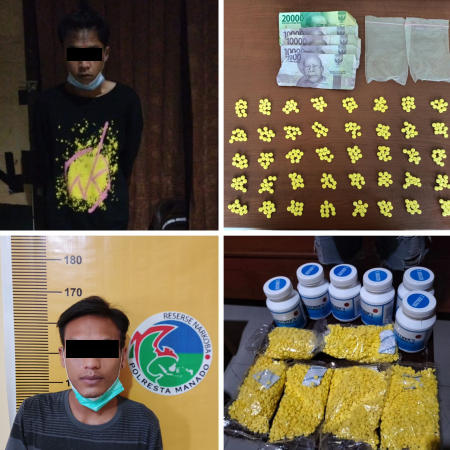 Polresta Manado Gagalkan Peredaran Ribuan Butir Pil Koplo