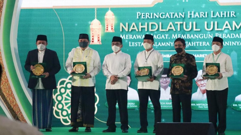 Songsong Satu Abad, Menko Airlangga Hartarto Sampaikan Peran Strategis NU bagi Bangsa