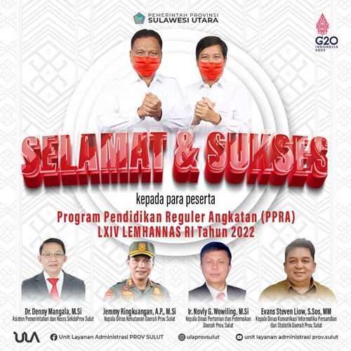 Olly Dondokambey dan Steven Kandouw Kirim Empat Wakil ke Pendidikan Lemhannas