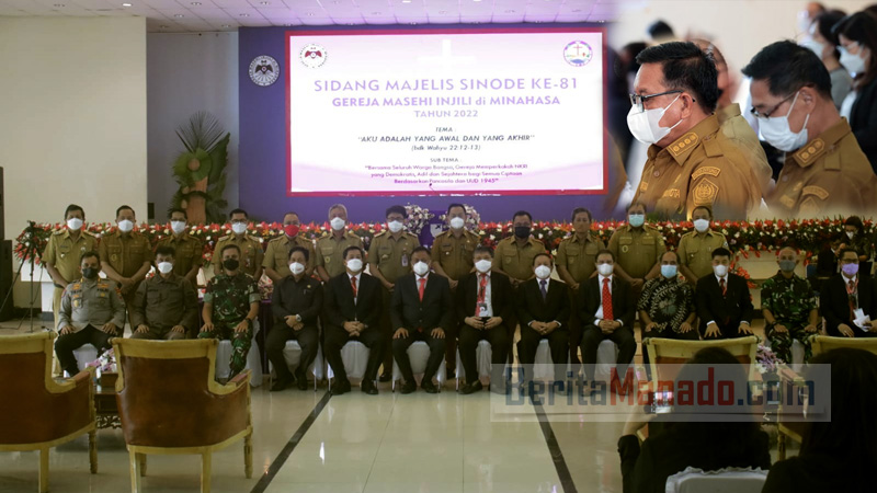 Maurits Mantiri – Hengky Honandar Sampaikan Terimakasih di Sidang Majelis Sinode ke-81 GMIM