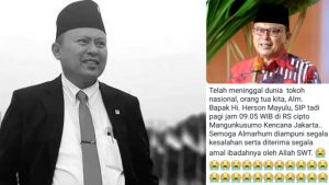 Anggota DPR RI Hi Herson Mayulu Dikabarkan Meninggal Dunia, Ucapan Duka Ramai di Medsos