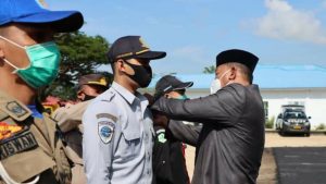 Jamin Keamanan Jelang Hari Raya, Pemkab Bolmut dan Kepolisian Laksanakan Apel Gelar Pasukan