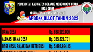 Melihat Lebih Dekat Peruntukan APBdes Desa Ollot TA 2022, Ini Rinciannya