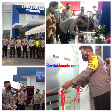 Kapolda Mulyatno Resmikan Kantor Penyelenggara Administrasi SIM Polres Tomohon