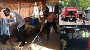 Gerak Cepat, Polres Minahasa Tenggara Bantu Korban Bencana Belang dan Ratatotok