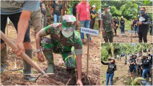 Peduli Lingkungan, Koramil Ratahan Pimpin Penanaman Pohon di Bantaran Sungai Rapola