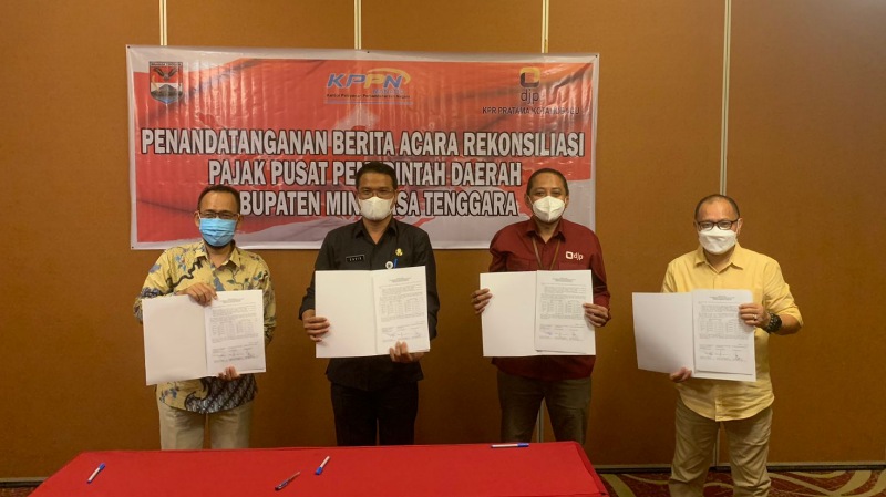 Optimalkan Penerimaan Negara, BAR Pajak Pusat Pemerintah Daerah Kabupaten Mitra Ditandatangani