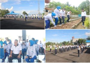 Dari Olahraga Bersama hingga Bercocok Tanam, Rangkaian Keakraban Halalbihalal Keluarga Besar Lanal Tahuna