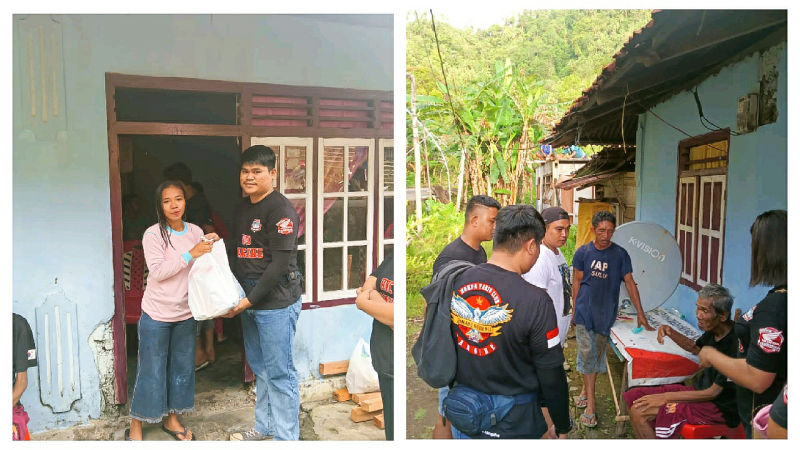 Datangi Kediaman Kakek Abdul Gani Antameng, HVC Sangihe Serahkan Bantuan Makanan Hingga Obat-Obatan