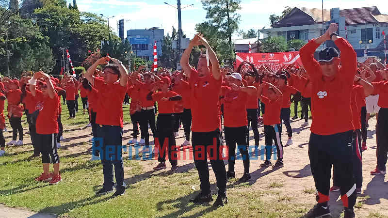 PDIP Manado Sukses Hadirkan 1000 Peserta Senam Sicita