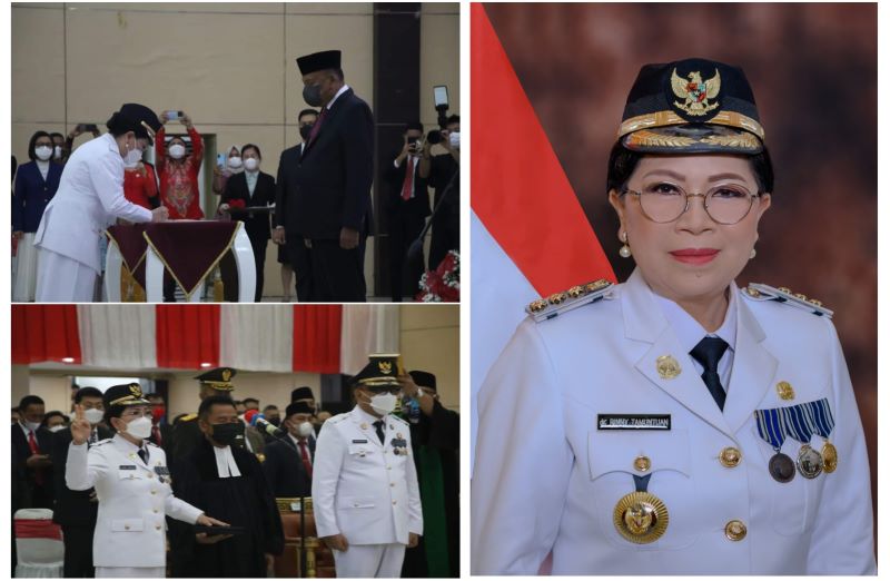 Resmi Pj Bupati Sangihe, Rinny Tamuntuan Perempuan Pertama Pimpin Tanah Tampungang Lawo
