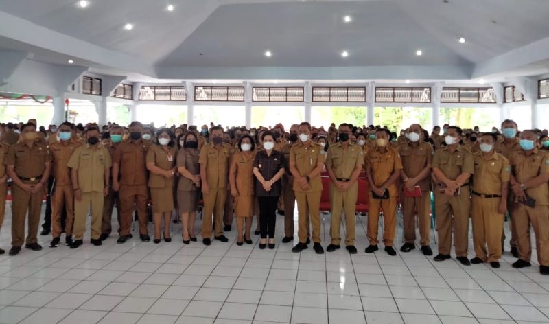 Pj Bupati Rinny Tamuntuan Soroti Pencairan TPP pada Rapat Perdana dengan ASN Pemkab Sangihe