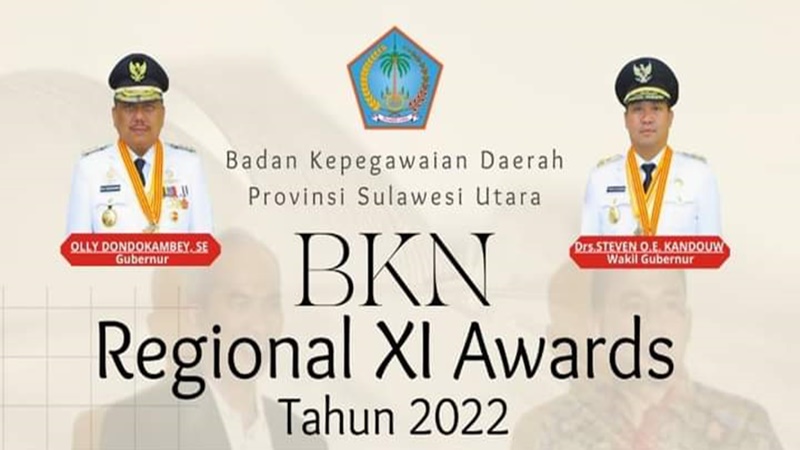 Komitmen Olly Dondokambey – Steven Kandouw, Pemprov Sulut Sabet Dua Penghargaan BKN Regional Award
