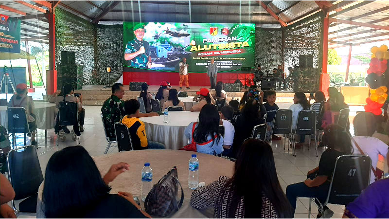Meriahkan Suasana, Kodim 1309/Manado Utus Bu Tahanusang CS di Pameran Alutsista