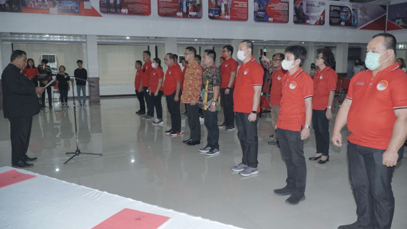 Hengky Honandar Dilantik Ketua FOBI Bitung, Rudy Theno Sebut Barongsai Dilombakan Sebagai Cabang Olahraga