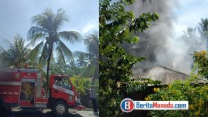 Breaking News: Satu Rumah Warga di Desa Sonuo Terbakar