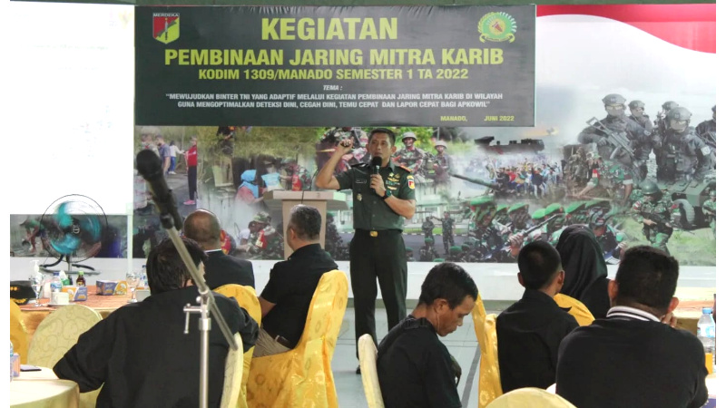 Kodim 1309/Manado Perkuat Hubungan dengan Mitra Karib, Antisipasi Bahaya Sejak Dini