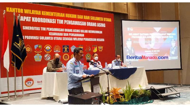 Perkuat Batas Negara Indonesia, Kanwil Kemenkumham Sulut Gelar Rakor Pengawasan Orang Asing