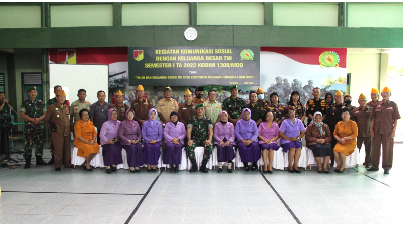 Kodim 1309/Manado Gelar Komunikasi Sosial Bersama Keluarga Besar TNI