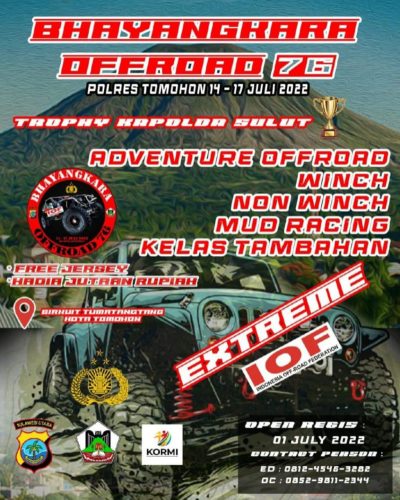 Kejuaraan Bhayangkara Offroad -76 Bakal Hentak Tomohon