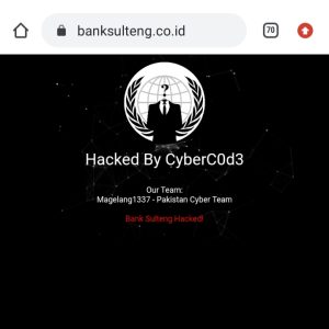 Website Bank Sulteng Kena Hack, Belum Bisa Diakses