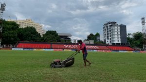 Persiapan Verifikasi Venue Liga 2, Stadion Klabat Manado Disterilkan