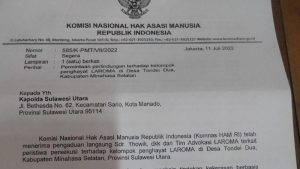 Komnas HAM Minta Polda Sulut Beri Perlindungan Hukum dan Jaminan Keamanan untuk Penghayat LAROMA