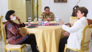 Airlangga Hartarto Dampingi Presiden Terima Kunjungan IMF, Catatan Baik Ekonomi RI Dipaparkan