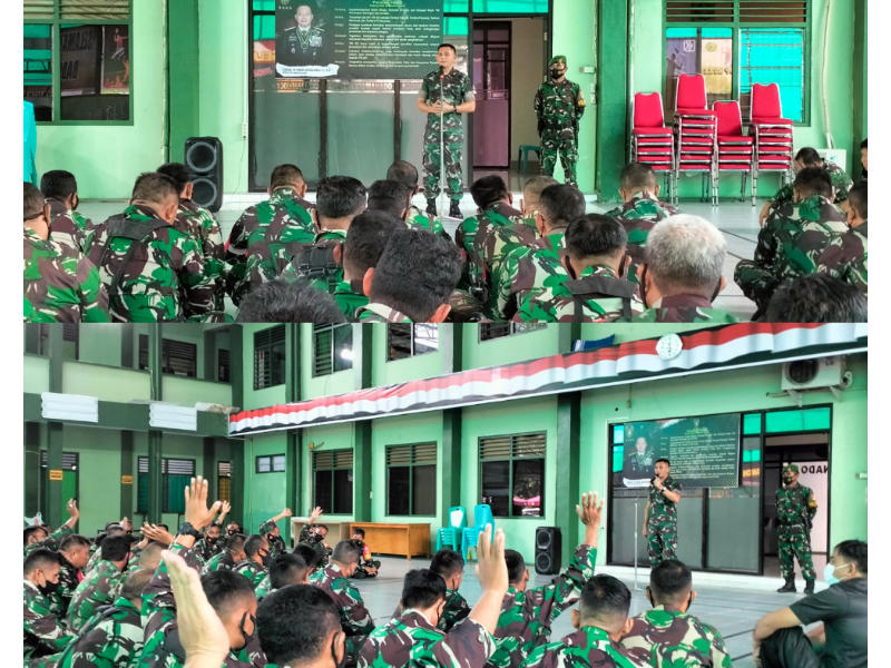 Penekanan Penting Kolonel Inf Daniel Lalawi saat Jam Komandan, termasuk Jaga Keharmonisan Keluarga