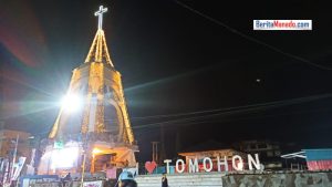 Menara Alfa Omega Tampak ‘Cantik’ Pada Malam Hari