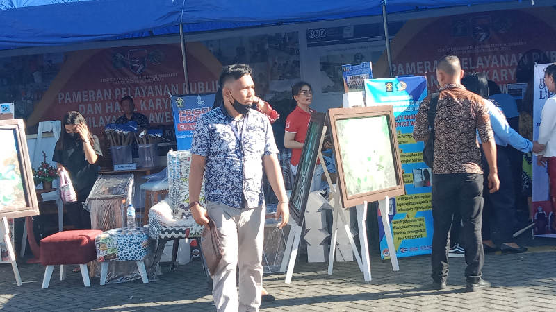 Pameran Pelayanan Publik Hari Dharma Karya Dhika ke-77 Kemenkumham Sulut Meriah