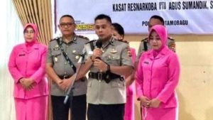 Polres Kotamobagu Gelar Sertijab Sekaligus Lantik Agus Sumandik Jadi Kasat Resnarkoba