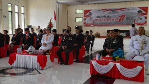 Bupati Sitaro Evangelian Sasingen Ikuti Detik-detik Proklamasi Secara Virtual