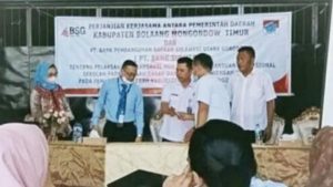 Disdikbud Boltim dan Bank Sulutgo Cabang Tutuyan Teken MoU Transaksi Non Tunai Dana BOS