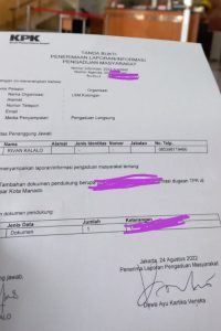 LSM Kolongan Tambahkan Bukti Dugaan Korupsi PD Pasar Manado ke KPK