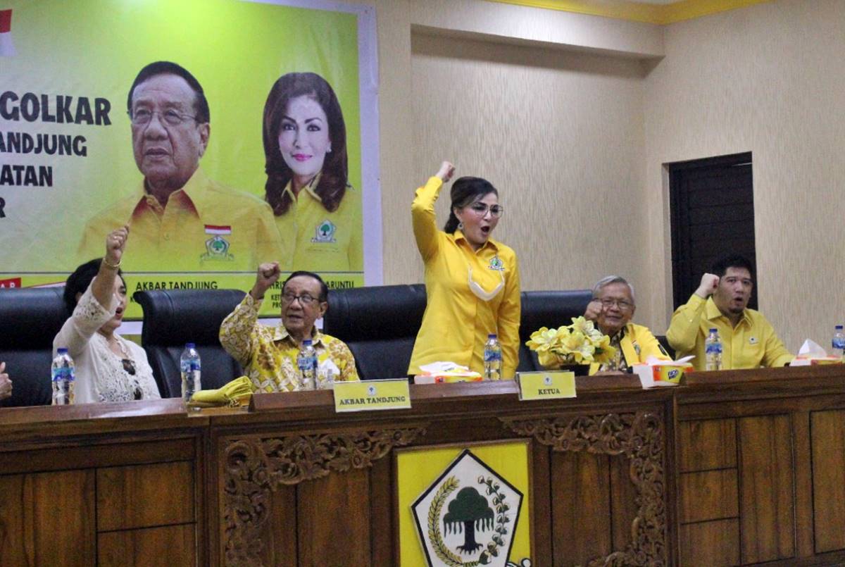 Christiany Eugenia Paruntu dalam kegiatan Konsolidasi Partai Golkar Sulawesi Utara, Jumat (19/8/2022).